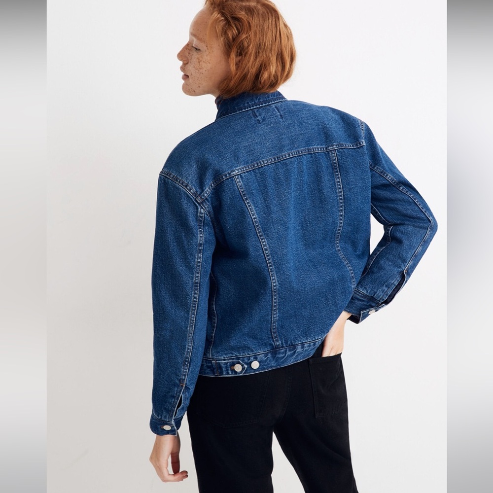 NWT Madewell The Boxy-Crop Jean Jacket: Quilted Lining Edition - Medium - Picture 9 of 9